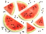 Watermelon Slices With Dark Seeds