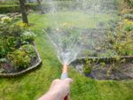 A Garden Being Watered