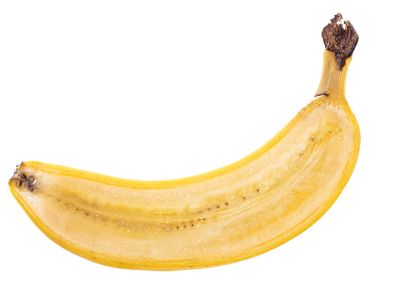 Banana Sliced In Half Showing Seeds