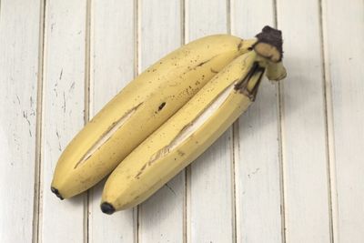 Two Bananas With Cracked Skins