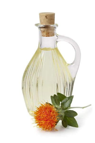 Glass Jar Of Safflower Oil