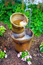 DIY Water Fountain Feature Of Two Containers