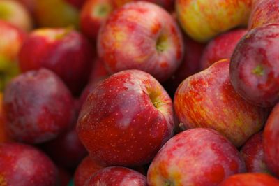 Close Up Of Dark Red Braeburn Apples