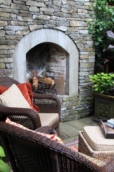 Backyard Outdoor Fireplace