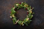 DIY Hula Hoop Garden Wreath Full Of Greens  Berries  And Nuts