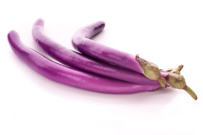 Three Purple Chinese Eggplants