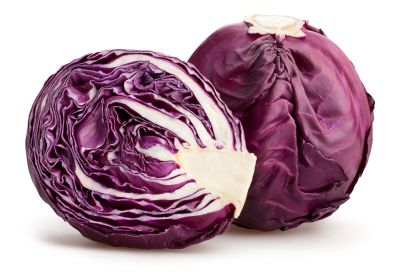 Whole And Sliced Ruby Ball Cabbage
