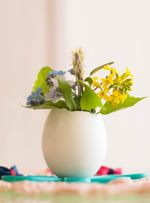 DIY Eggshell Planter Filled With Tiny Flowers