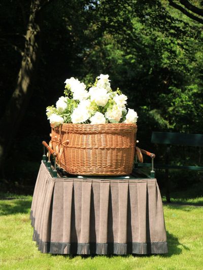 Flower Basket On A Casket