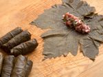 Grape Leaves Being Used As Wraps