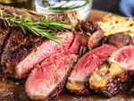 Herbs On Cut Steak