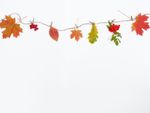 DIY Fall Garland With Leaves And Berries