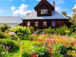 Beautiful Flower Garden In Front Of House