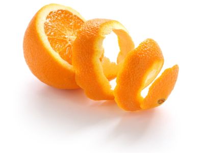 Cut Orange With Peel