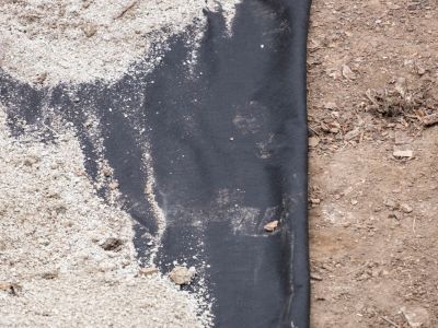 Dirt On Top Of Landscape Fabric