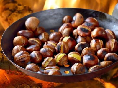Chestnuts Cooking On An Open Fire